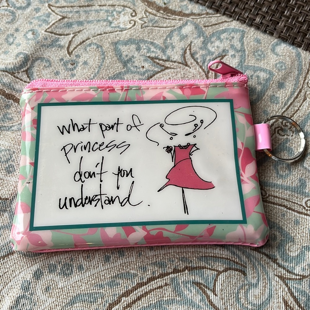 4.5” w 3” l What part of princess don’t you understand printed cardholder